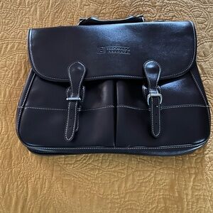 Elegant Black Leather Briefcase